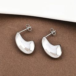 304 Stainless Steel Teardrop Stud Earrings&nbsp;EJEW-D335-01P