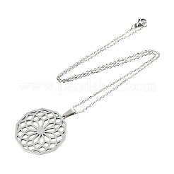 Non-Tarnish 201 Stainless Steel Pendant Necklaces&nbsp;LS-NJEW-S105-JN605-45-1