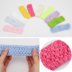 30Pcs 10 Colors Polyester Crochet Elastic Headbands&nbsp;OHAR-GF0001-33A