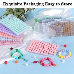 80Pcs Round Silicone Focal Beads&nbsp;SIL-SZ0001-24-34