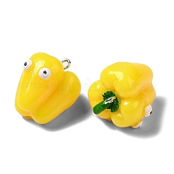 Cartoon Opaque Resin Vegetable Pendants&nbsp;CRES-B018-07B