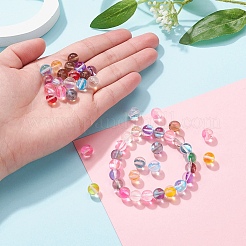 50Pcs 10 Colors Synthetic Moonstone Beads Strands&nbsp;G-YW0001-08