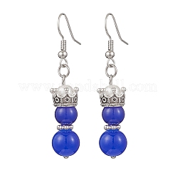 3 Pairs Baking Paint Imitation Jade Glass Dangle Earrings&nbsp;EJEW-JE06619