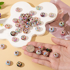 66Pcs 11 Colors Transparent Resin Rondelle European Beads&nbsp;RESI-TA0004-86