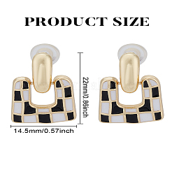 1 Pair Alloy Enamel Dangle Stud Earrings&nbsp;EJEW-LP0001-77B