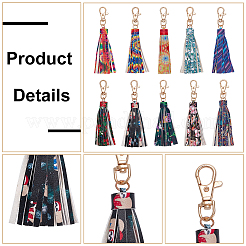 10Pcs 10 Style PU Leather Tassel Big Pendants Decorations&nbsp;KEYC-WR0001-31