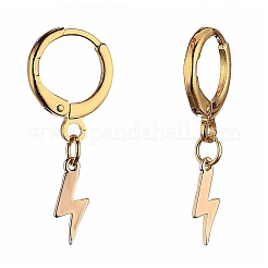 Brass Huggie Hoop Earrings&nbsp;X-EJEW-JE04208-03