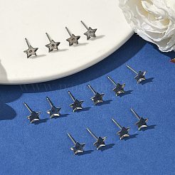 Tarnish Resistant Earring Cabochon Settings 304 Stainless Steel Ear Studs Blank Settings&nbsp;STAS-Q170-10
