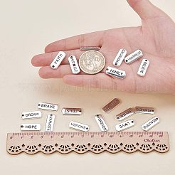 Tibetan Style Alloy Inspirational Message Pendants&nbsp;TIBEP-PH0003-02-RS
