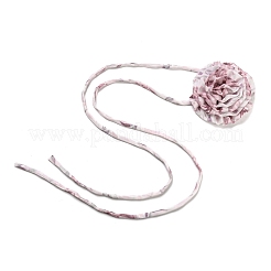 Flower Pattern Fabric Rose Tie Choker Necklaces for Women&nbsp;LS-NJEW-Z022-01E