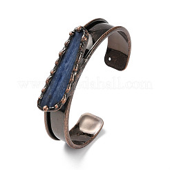Natural Kyanite Open Cuff Bangles&nbsp;BJEW-A015-01R