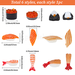 6Pcs 6 Styles PVC Sushi Display Decorations&nbsp;DJEW-SC0001-33