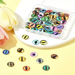 60Pcs Half Round with Eye Glass Cabochons&nbsp;GGLA-FS0001-16A