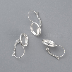 304 Stainless Steel Leverback Earring Settings&nbsp;LS-STAS-F191-03S-8mm