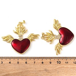 Rack Plating Brass Micro Pave Cubic Zirconia Pendants&nbsp;KK-H486-06G