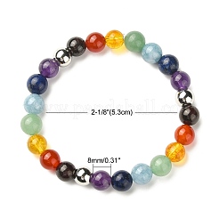 Chakra Gemstone Beaded Stretch Bracelets&nbsp;BJEW-JB02301