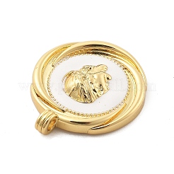 Brass Enamel Pendants&nbsp;KK-L228-21G