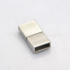 Tarnish Resistant Cuboid 304 Stainless Steel Bayonet Clasps&nbsp;STAS-N042-03