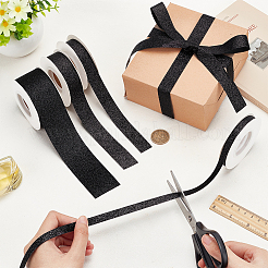 4 Rolls 4 Styles Sparkle Polyester Ribbons&nbsp;SRIB-PH0001-33
