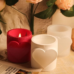 Valentine's Day Theme Column with Heart DIY Candle Cup Silicone Molds&nbsp;DIY-G098-02C