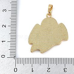 Halloween Rack Plating Brass Enamel Pendants&nbsp;KK-U032-10A-G