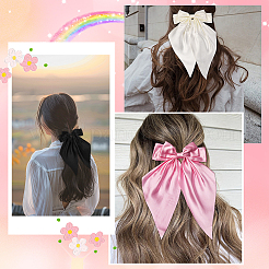 5Pcs 5 Colors Bowknot Polyester Hair Barrettes&nbsp;PHAR-SP0001-18B
