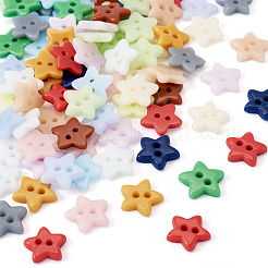80Pcs 2-Hole Porcelain Buttons&nbsp;PORC-PJ0001-02B