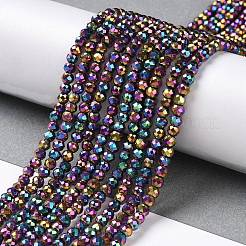 Electroplate Glass Beads Strands&nbsp;GLAA-H021-01B-FP13