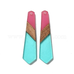 Opaque Resin & Walnut Wood Pendants&nbsp;RESI-D060-B-02