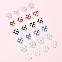 24Pcs 6 Styles Alloy Enamel Pendants&nbsp;ENAM-FS0002-37