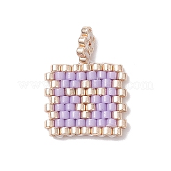 2Pcs Handmade MIYUKI Round Rocailles Seed Loom Pattern&nbsp;PALLOY-MZ00186