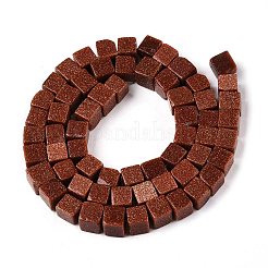 Synthetic Goldstone Beads Strands&nbsp;G-T139-6x6-18A