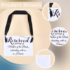 2Pcs Paper Wedding Memorial Sign&nbsp;AJEW-CN0006-23