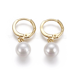 Brass Leverback Earrings&nbsp;EJEW-E196-03