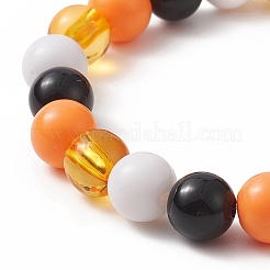 Acrylic Round Beaded Stretch Bracelet&nbsp;BJEW-JB09921
