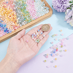 960Pcs 12 Colors Frosted Transparent Acrylic Beads&nbsp;OACR-UN0001-21