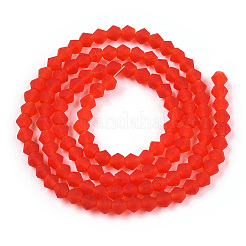 Imitate Austrian Crystal Frosted Glass Beads Strands&nbsp;GLAA-F029-TM4mm-B31