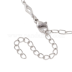 304 Stainless Steel Rhombus Cross Link Chain Bracelet Making&nbsp;AJEW-JB01581