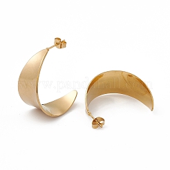 201 Stainless Steel Arch Stud Earrings with 304 Stainless Steel Pins for Women&nbsp;EJEW-B016-13G