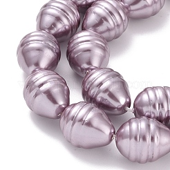 Electroplate Shell Pearl Beads Strands&nbsp;BSHE-O019-02E
