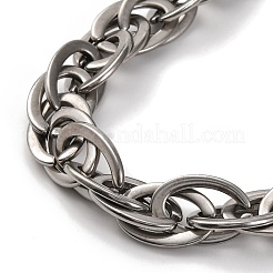 201 Stainless Steel Oval Rope Chain Necklace&nbsp;NJEW-F222-32P
