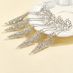 2 Sets 2 Colors Halloween Gothic Cone Iron Hollow Finger Protector&nbsp;BJEW-CN0001-16B