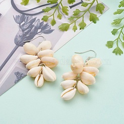 Natural Cowrie Shell Dangle Earrings&nbsp;EJEW-JE04458