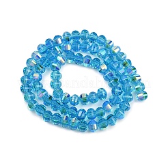 Electroplate Transparent Glass Beads Strands&nbsp;EGLA-B011-08A-AB07