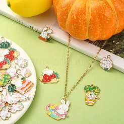 36Pcs 9 Styles Alloy Enamel Pendants&nbsp;ENAM-CJ0003-34