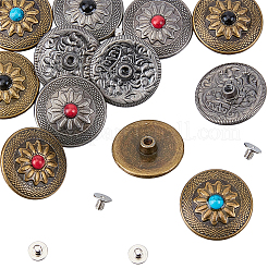 12Pcs 6 Colors Alloy Decorative Rivets&nbsp;BUTT-GF0004-21