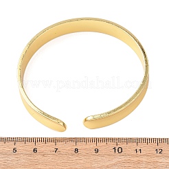 Brass Plain Cuff Bangles for Women&nbsp;BJEW-C140-28G