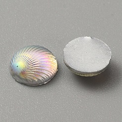 Opaque Resin Cabochons&nbsp;CRES-WH0010-044A