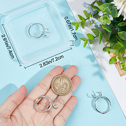 4Pcs Adjustable Brass Ring Components&nbsp;FIND-BBC0002-51A