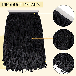 1 Yard Plastic Bugle Bead Tassel Trimming&nbsp;OCOR-BC0006-60B